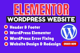 fix wordpress elementor header, footer, elementor mobile, desktop redesign