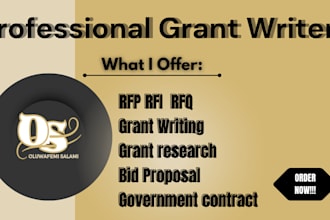 grant writing, grant research, rfp rfi and government contract