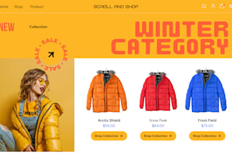design shopify fashion store clothing website, shopify website