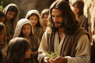 be producing illustrations centered around christian themes and bible