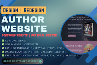 build book author website ebook author website personal business website design