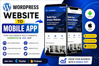 onvert wordpress website to android and ios mobile app