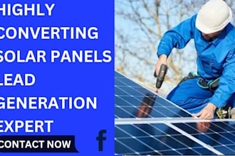 generate solar panels leads via facebook ads landing page solar website