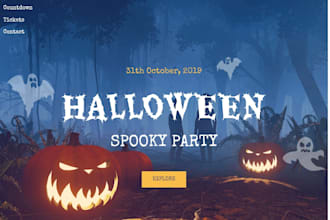 create halloween website design