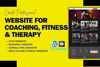 build coaching website, consulting, fitness, therapy, gym, yoga, booking website