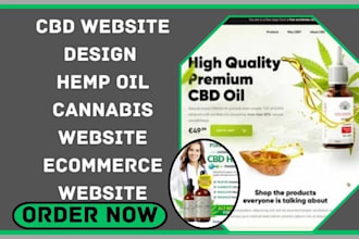 design cbd website medical hemp oil weed vape tobacco cannabis ecommerce website