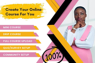 create online course content, elearning course upload, kajabi online course