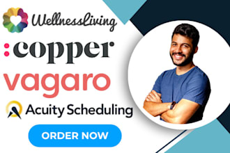 crm software expert on wellnessliving, copper CRM, vagaro, acuity scheduling