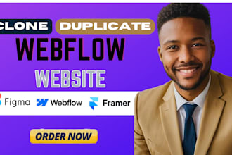 convert clone, duplicate copy, webflow website design figma to webflow to framer