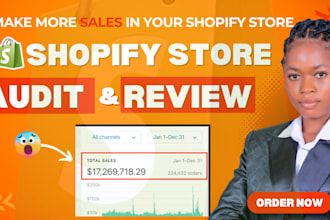 do shopify store audit or review, shopify website audit to boost conversion rate
