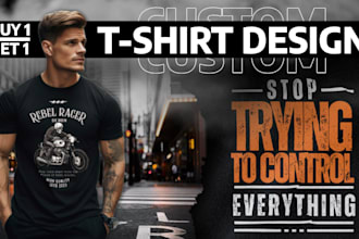 make a custom tshirt design, illustration, logo, typography