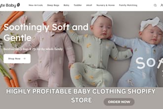 design baby clothing shopify store baby store kids toys, baby clothing website