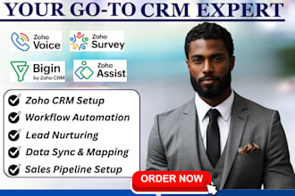 setup zoho CRM zoho voice zoho bigin zoho survey zoho assist zoho sales campaign