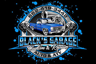 design auto detailing, automotive, mobile detailing logo and car wash