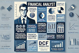 do financial analysis, ratio analysis, dcf modeling, projections