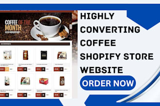 profitable coffee tea shopify store dropshipping ecommerce private label website