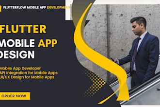 develop flutter flutterflow mobile android ios app bubble io app design