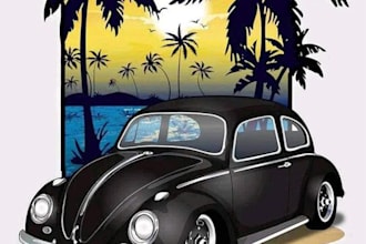 create car, van, truck, trailer vehicle wrap design