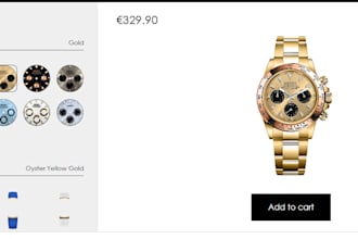 create 2d 3d watch configuration wristwatch, diamond watch on kickflip, zakeke