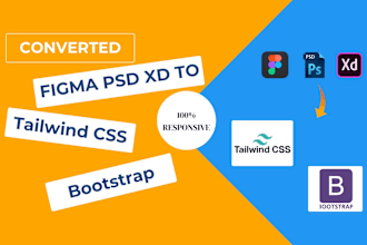 build or convert website figma to tailwind css or bootstrap