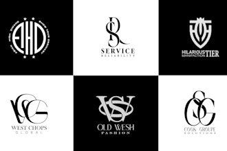 do minimalist monogram initial letters fashion clothing brand logo design