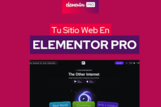 creo tu página web premium con elementor pro