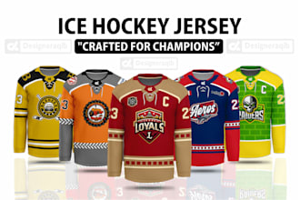 design premium ice hockey jerseys with unlimited revisions