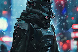 do a sci fi character illustration or sci fi character art