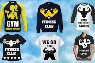 gym, sports , graffiti t shirt typography, font or text logo design