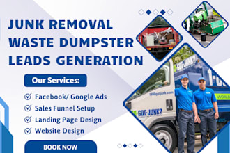 generate junk removal leads junk hauling lead waste dumpster gohighlevel website