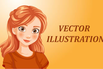 create a 2d vector art portrait