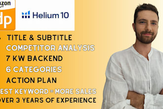 help you create the title, subtitle, 7 backend keywords and search categories