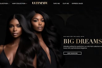 hair extension shopify store wix hair extension website dropshipping store