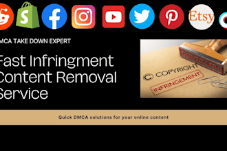 send dmca takedown notice shopify,website,facebook,twitter