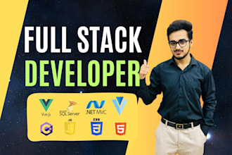 develop full stack web apps with vue js vuetify net mvc and sql, website chatbot
