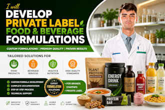 develop private label food and beverage formulations