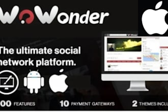 do setup wowonder website, android and ios perfectly