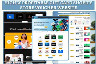 design gift card shopify gift box loyalty card store voucher gift card website