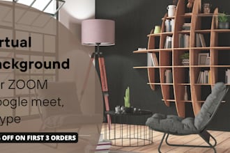 design elegant custom virtual backgrounds for zoom google meet and skype