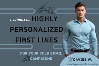 masterfully write highly personalized first lines for your cold email campaigns