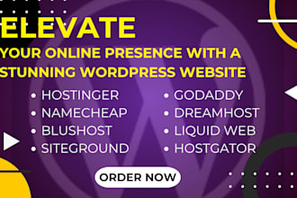 design hostinger website, godaddy website, wordpress hostinger website