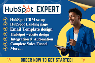 be your hubspot expert, do hubspot CRM, hubspot landing page and email workflows