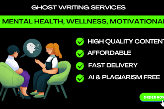ghostwrite ebooks on mental health, wellness and motivation