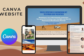 create professional canva websites, landing pages and portfolio websites