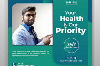 medical healthcare youtube thumbnail and editable template