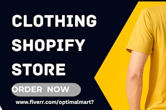 design profitable t shirt clothing shopify store logo design ecommerce website