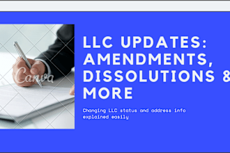 discharge llc amendment, llc dissolution, llc reinstatement, llc address change