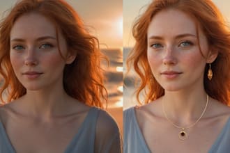 add your jewelry photos on model and jewelry retouching
