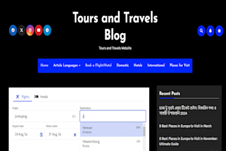 create flight hotel affiliate wordpress website
