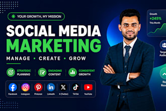 be your social media marketing manager and growth expert